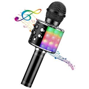 NIB Model CT007 Handheld Wireless Karaoke Microphone - Black/Silver